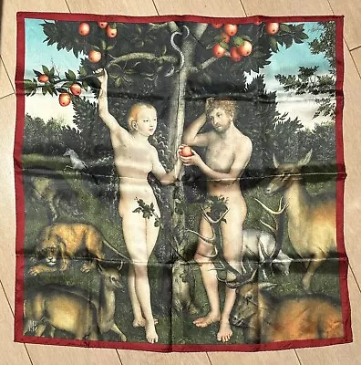 Metropolitan Museum Of Art MMA Cranach Adam And Eve Silk Neckerchief Scarf • $65