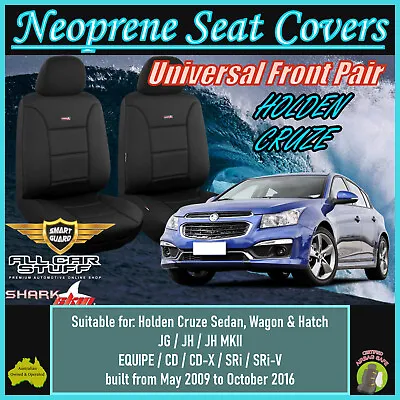 SharkSkin Front Seat Covers Suitable For Holden Cruze JG/JH: 05/2009 To 10/2016 • $168.98