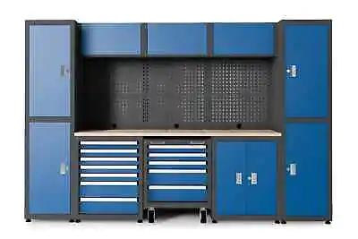 10ft Modular Garage Storage System Wood Worktop Tool Cabinet Combo Set • $3999