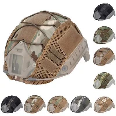 Tactical Military Camo Fast Helmet Cover For Camo Airsoft Hunting Headwear Army • £12.71