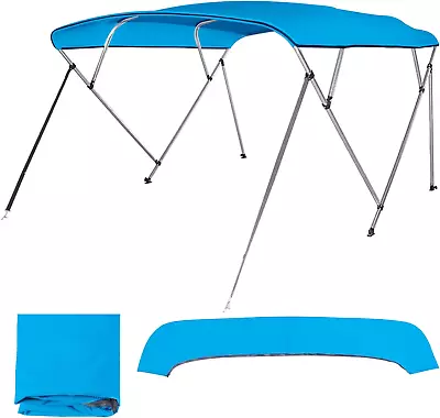 4 Bow Bimini Top Cover Waterproof 600D Sun Shade Boat Canopy With Storage BootB • $111.99