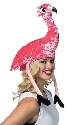 $24.99 • Buy Rasta Imposta Flamingo Pink Bird Hat Adult Halloween Costume Accessory GC1526