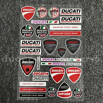 Motorcycle Emblem Decals For Ducati Corse Monster Reflective Bike Badge Stickers • $13.90