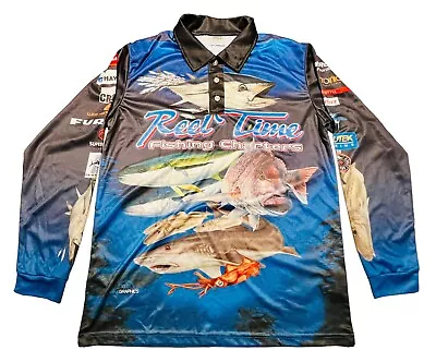 Samaki Long Sleeve Fishing Shirt - Size Medium - Reel Time Fishing Charters  • $35