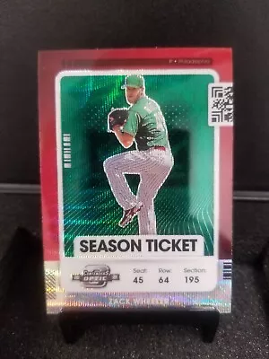 2021 Panini Contenders Optic Zach Wheeler Season Ticket Green Wave Prizm SP • $0.99