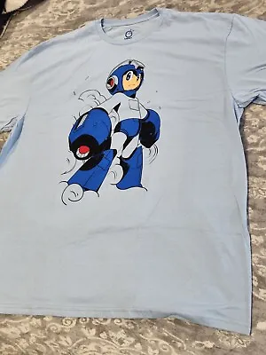 Mega Man Classic T-Shirt - Size 2XL Blue Tee - Hitoshi Ariga Capcom UDON Rockman • $22.50