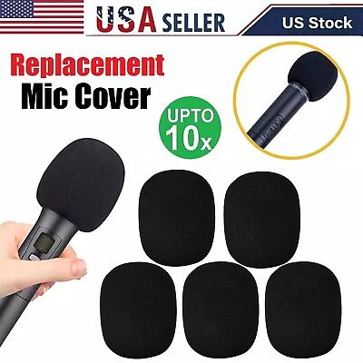10X Microphone Wind Sock Foam Covers Protect ID Shure Yoga Replacement Mic Cover • $8.99