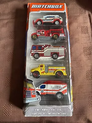 Matchbox EMT 60th Anniversary Emergency Fire Engine Ambulance 5 Pack • £12.99