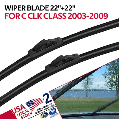 OEM Windshield Wiper Blade Set Of 2×22inch Fits For Mercedes-Benz C CLK Class US • $12.87