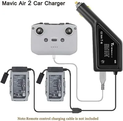 $32.26 • Buy 3 In 1 DJI Mavic Air 2 Car Charger Adapter For 2 Battery + 1 Remote Controller 