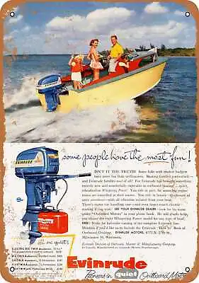 Metal Sign - 1955 Evinrude Boat Motors - Vintage Look Reproduction • $18.66