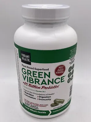 $42.40 • Buy Vibrant Health Green Vibrance 240 Vcaps **NEW SEALED** Exp 5/2024
