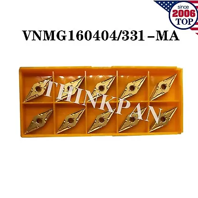 10pcs VNMG160404-MA VNMG331 33° Carbide Turning Inserts For Lathe Holder MTJNR/L • $37.99