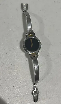 Movado Kara 81 A1 1846 Two Tone Bangle Watch Black Museum Dial Authentic Working • $70