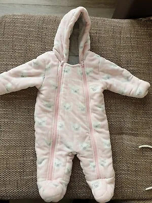 M&S Baby Girl Snowsuit 0-3 Months • £5