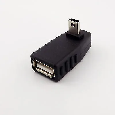 Up Angle 90°Mini USB 5-Pin B Male To USB 2.0 A Female OTG Host Adapter Connector • $1.39