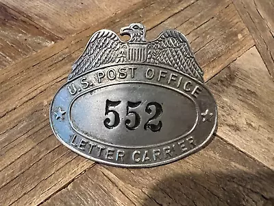 US Post Office Letter Carrier Hat Badge 552 FREE SHIPPING • $25