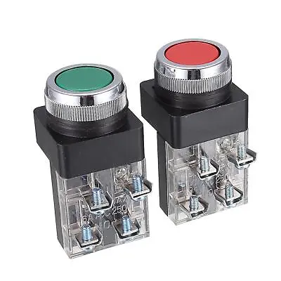 Green Red Sign Momentary DPST Push Button Switch 1 NO 1 NC 250V 6A • $8.66