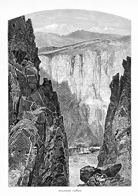 Palisade Canyon By Thomas Moran 1874 Original Print ! • $8.99