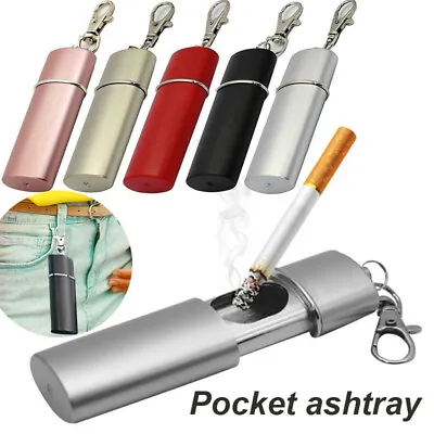 £5.62 • Buy Pocket Ashtray Champ Mini With Carabiner Lid Outdoor Travel Keychain Ash Holder