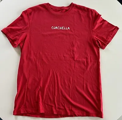 NEW OLD STOCK Coachella Red Vintage  Size Large Festival Tee Shirt T-Shirt • $19