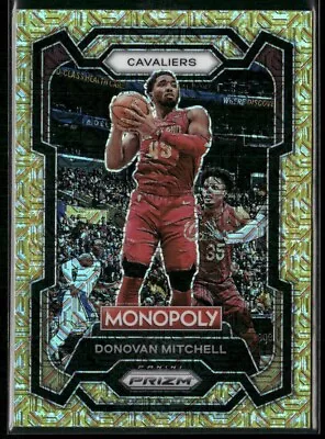 Donovan Mitchell Gold Millionaire Shimmer 19/500 - 2023-24 Panini Prizm Monopoly • $3.99