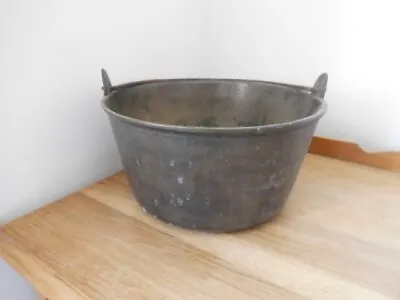 Vintage Brass Jam Pan Cauldron Garden Planter /Sink 2.5kg • £28