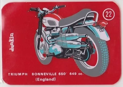 Vintage Triumph Bonneville 650 Motorcycle Trading Card #20 • $5.99