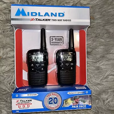 Midland X-Talker Two-Way Radios 22 Channels Compact & Lightweight 20 Mile Radius • $19.80