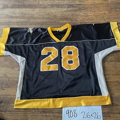Vintage Lacrosse Jersey Black White And Yellow M Logo Size XL Number 28 • $14.99