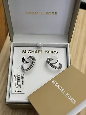 Michael Kors Pave Charm Hoop Earrings • $23.75