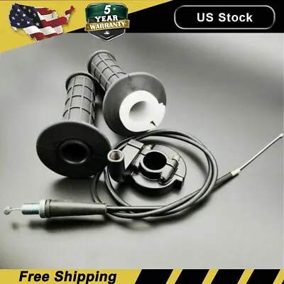 Twist Throttle Accelerator Handle Grips And Cable Set-for 7/8  50cc 150cc 250cc • $13.25