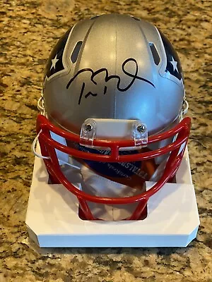 $499 • Buy Tom Brady GOAT Signed Patriots Mini Helmet COA