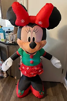GEMMY Disney Minnie Mouse Inflatable Yard Airblown Christmas Lighted 5' • $45.25