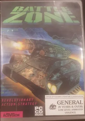 Battle Zone Rare Deleted Pc Cdrom Cd-rom Computer War Tank Strategy Game Atari • $28