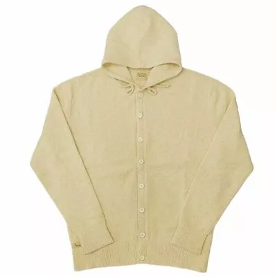 Papas Silk Angora Blend Hoodie Gun Cardigan Hoody Knit Sweater Coat Wool Used • $114.60
