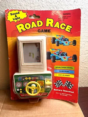 Vintage 1989 SOMA 366 Handheld Road Race Game NIB 80s Toy Race Car Battery • $29.99
