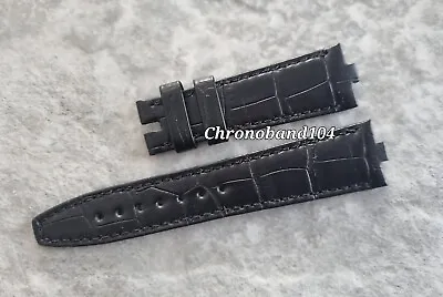 $393.20 • Buy Genuine OEM Vacheron Constantin Overseas 20/16mm Black Leather Watch Strap NEW!