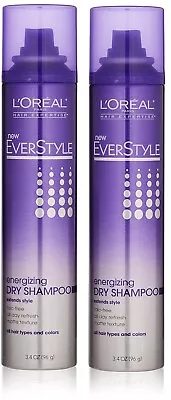 L'Oreal EverStyle Energizing Dry Shampoo 3.4 Oz - 2 Pack (Discontinued) • $22.95