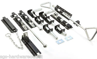 £10.50 • Buy Garage Door Ironmongery - Foot Bolt Chain Bolt Bow Handle Bolt Monkey Tail Bolt 