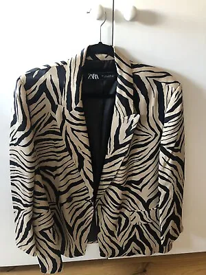 Zara Silk Blazer Zebra Print • £40