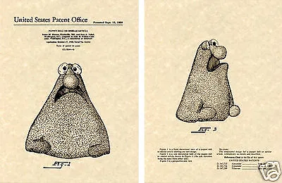 WONTKINS US Patent Art Print READY TO FRAME!! 1959 Henson Muppet Wilkins Coffee • $9.95