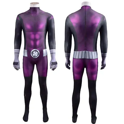 The Beastboy Teen Titans Jumpsuit Superhero Cosplay Costume Suit Halloween Props • £53.99