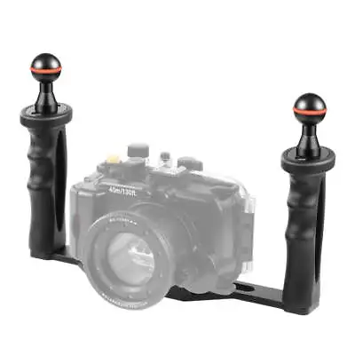 PULUZ Dual Handles Aluminium Alloy Tray Stabilizer For Underwater Camera Housing • £46.99