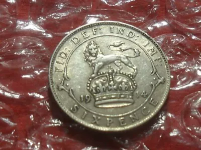 £10 • Buy 1914 George V Sixpence.