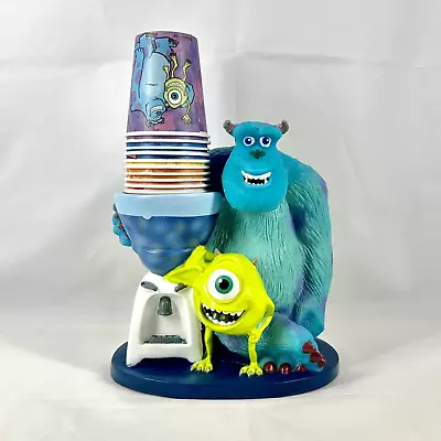 Monsters Inc Dixie Cup Holder With Cups Mike & Sully 1998 Disney Pixar Vintage • $24.99