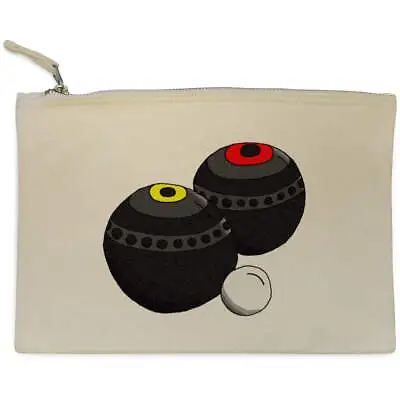 'Lawn Bowls' Canvas Clutch Bag / Accessory Case (CL00017323) • $20.34