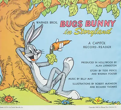 Bugs Bunny In Storyland Warner Bros Record Looney Tunes 78 Rpm 1949 LP Mel Blanc • $29.99