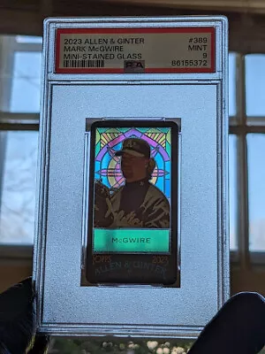 2023 Topps Allen Ginter Mark McGwire Mini Stained Glass SP PSA 9 MINT Free Ship! • $95