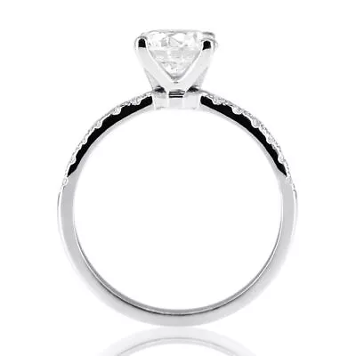 3/4 Carat F-G SI2-I1 Sparkling Diamond Engagement Ring Round Cut 14K White Gold • $600.30